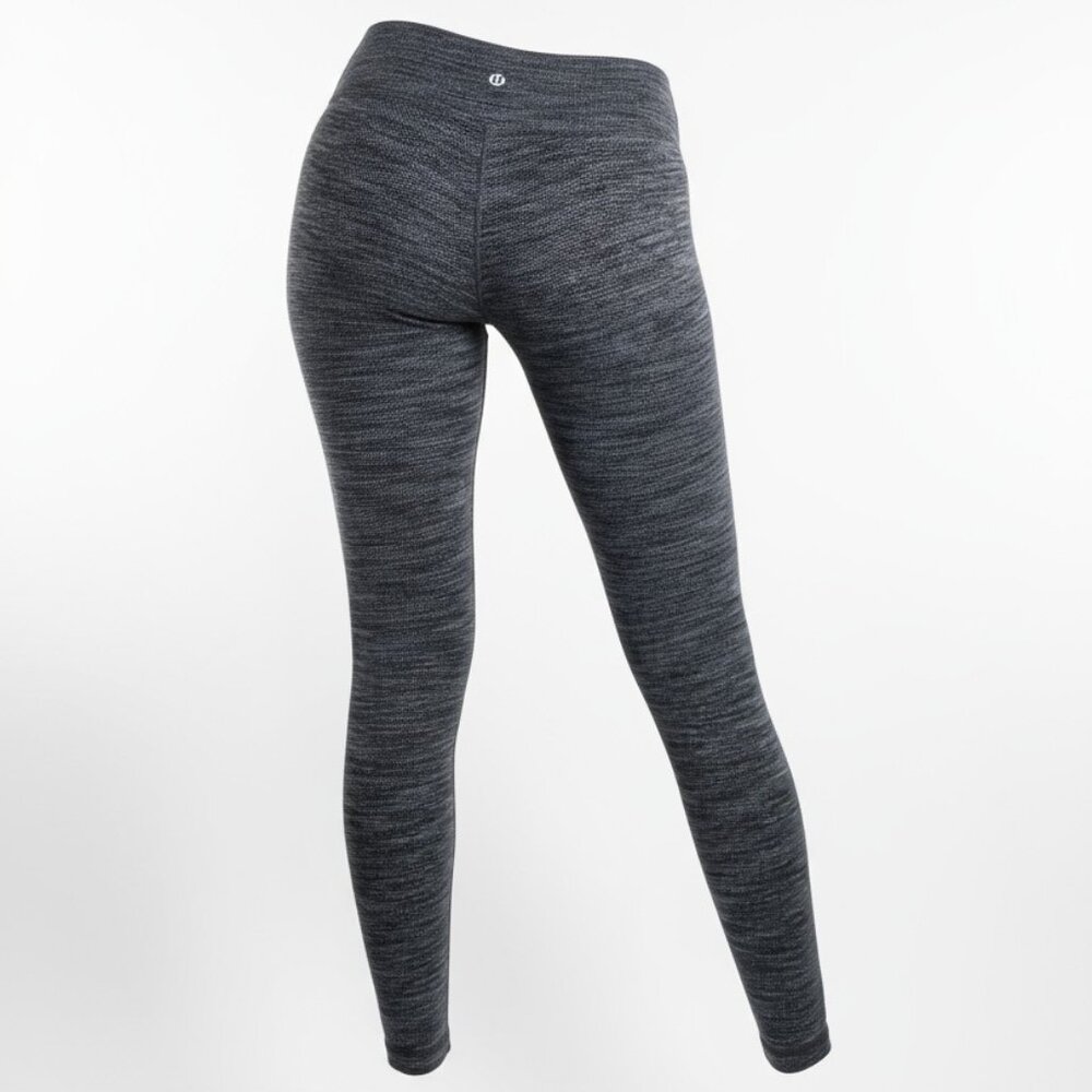 Lululemon Gray and Purple Low Rise 28” Leggings Pants Size 6 - Picture 3 of 6